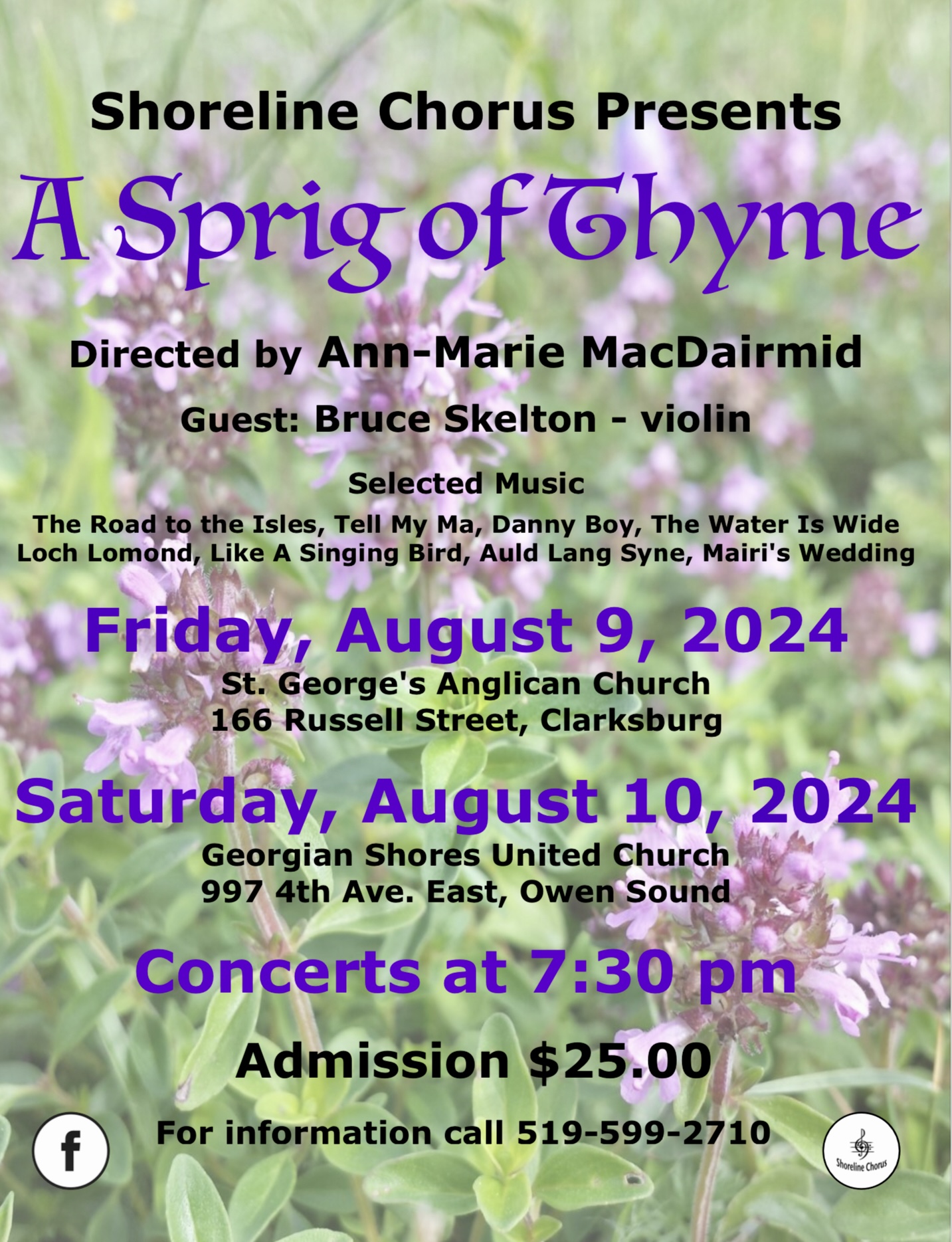 Event image Shoreline Chorus Presents - “A Sprig of Thyme”